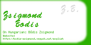 zsigmond bodis business card