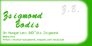 zsigmond bodis business card